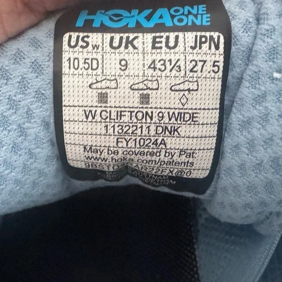 HOKA Clifton 9 Dusk Pink Twilight 1132211-DNK Women’s 10.5D Wide Running Shoe - Picture 11 of 14